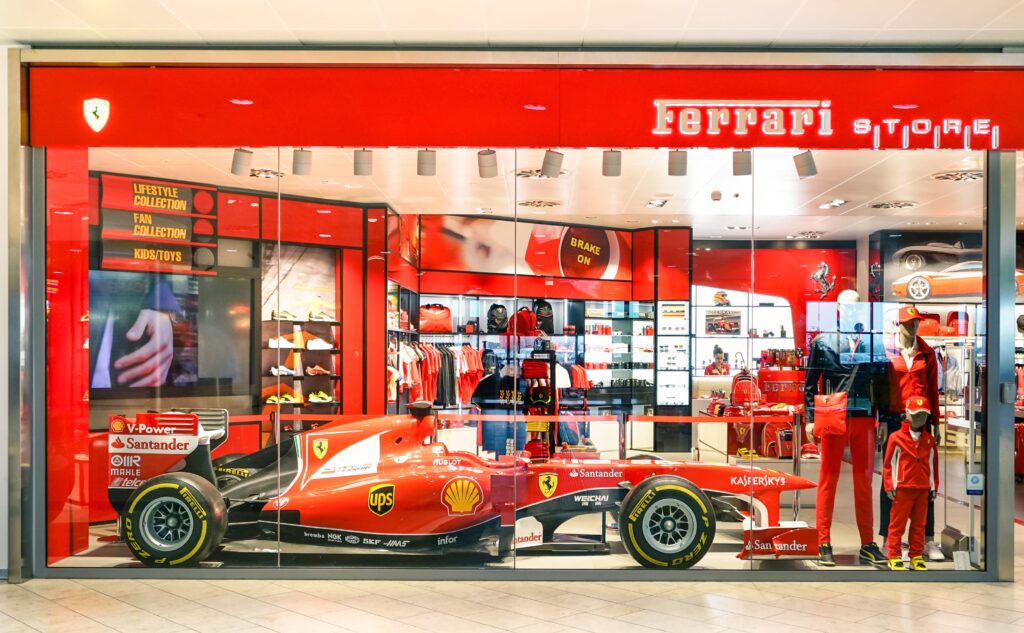 Ein Ferrari-Shop