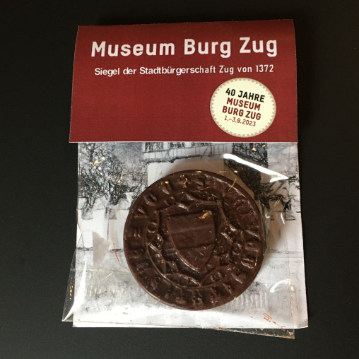 Siegel aus Schokolade vom Museum Burg Zug
