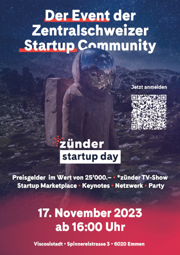 Plakat zum Zünder Start-up Day 2023.