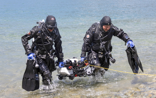 Kampftaucher bringen Proteus an Land