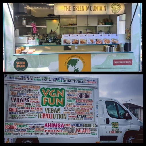 Der Foodtruck und Asia-Trailer von RS Gastro in der Seitenansicht