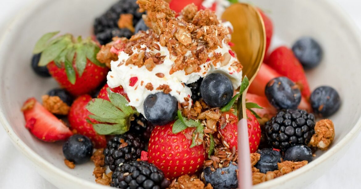 fruit salad on white ceramic bowl