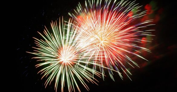 strassburg, fireworks, pyrotechnics, night sky