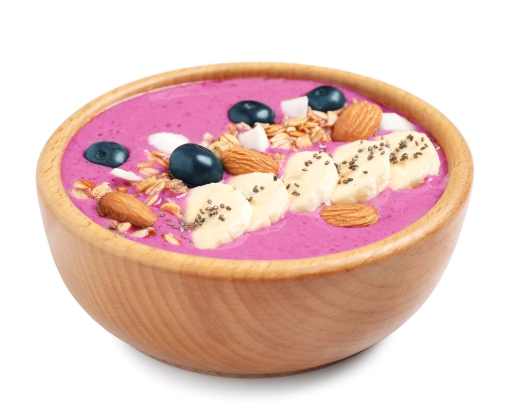 Bild einer Acai-Bowl mit Joghurt und Banane