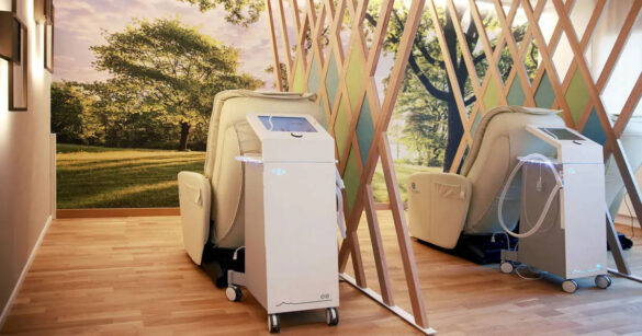 Geräte stehen nebeneinander in der Gesundheitspraxis endurance