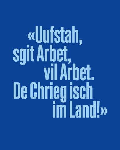 Bild eines Zitats aus dem Theaterstück De Franzos im Ybrig von Thomas Hürlimann