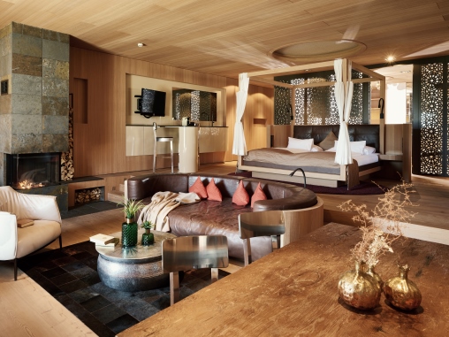 Blick in die Garten Spa Suite im MOHR life resort