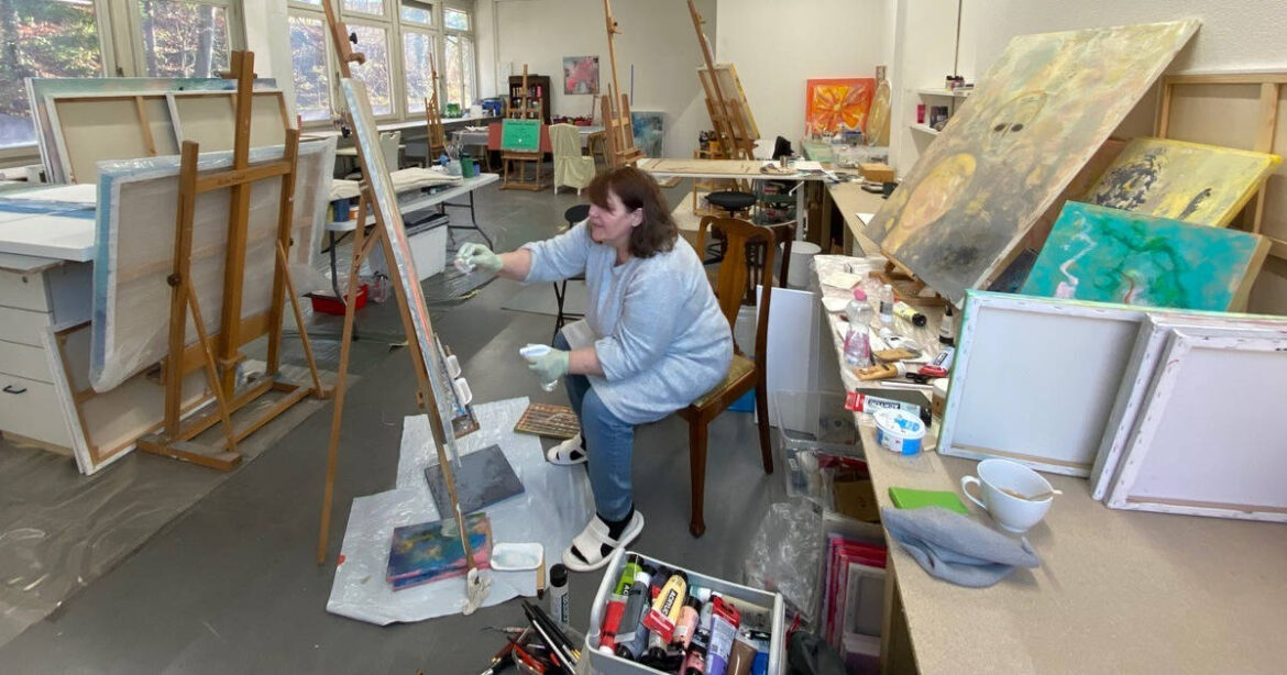 Einblick in das neue Atelier von kunstzürichsüd in Adliswil